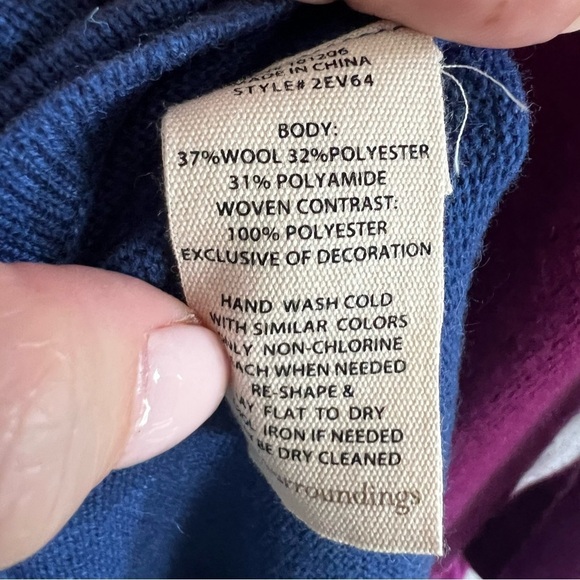 Soft Surroundings Blue Crew Neck Light Sweater XS New - Picture 5 of 5